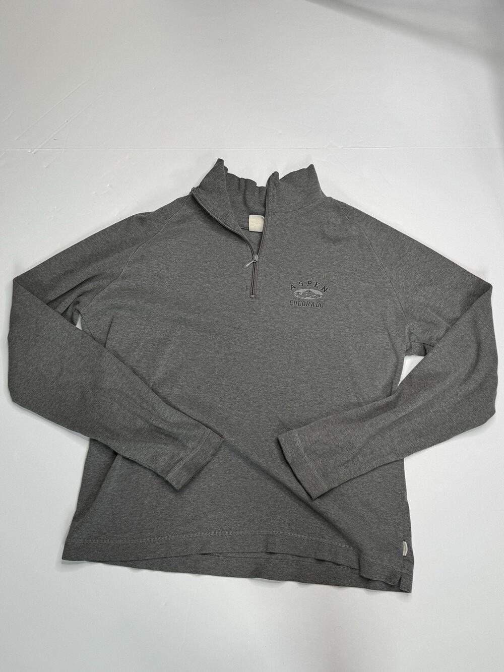 JanSport Aspen Colorado Women’s M Gray Quarter Zip Pullover Ski Outdoor Top